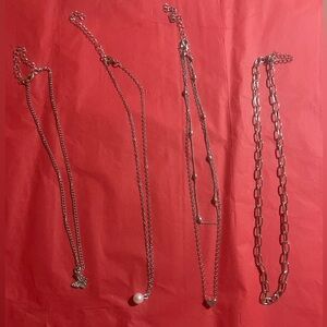 Elegant Silver Necklace Set